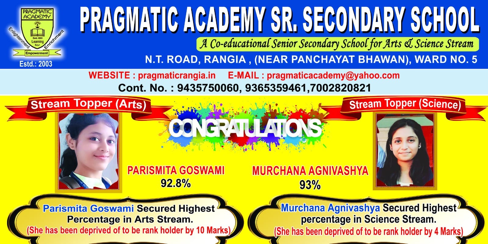 Pragmatic Academy Senior Secondary School, Rangia