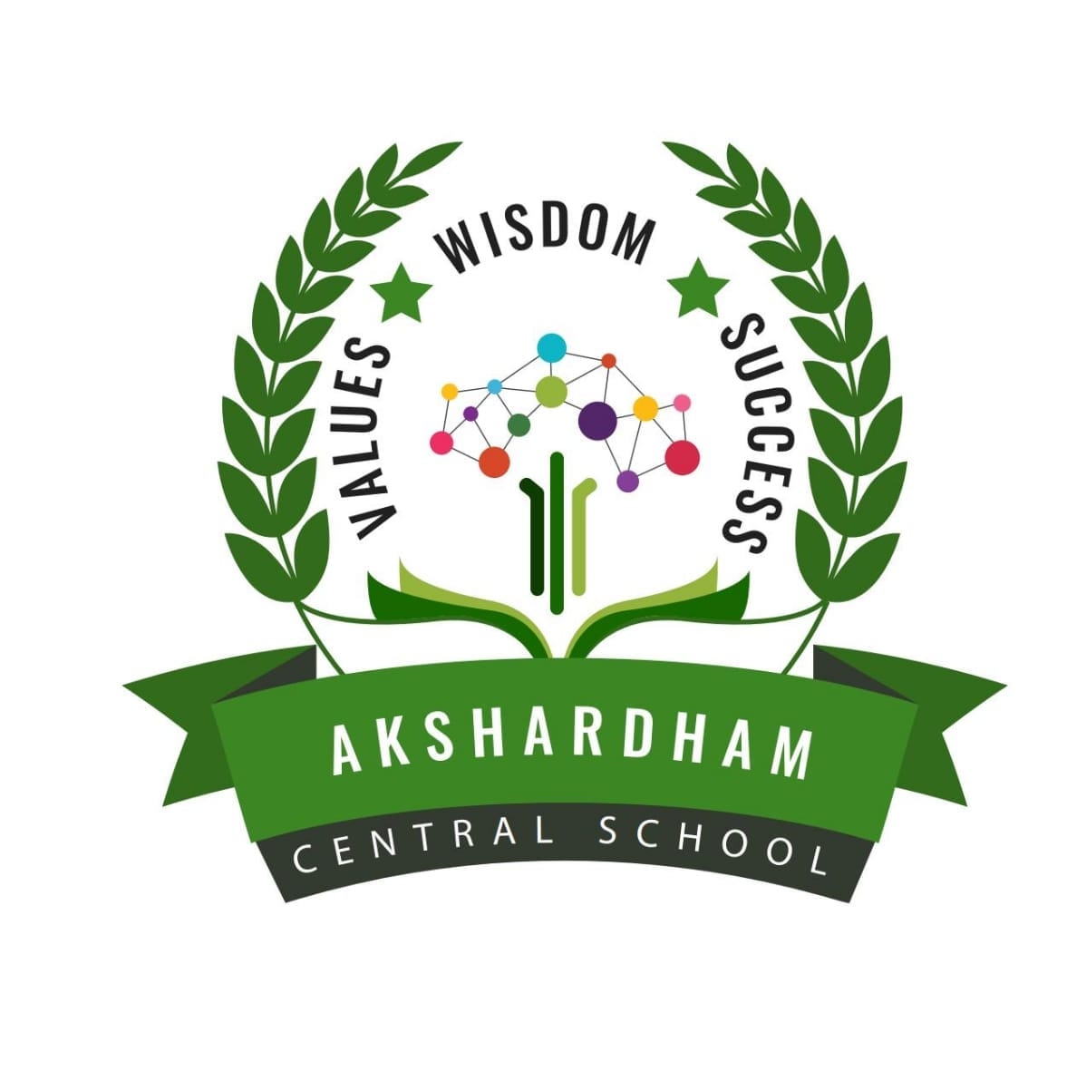 Akshardham Central School logo