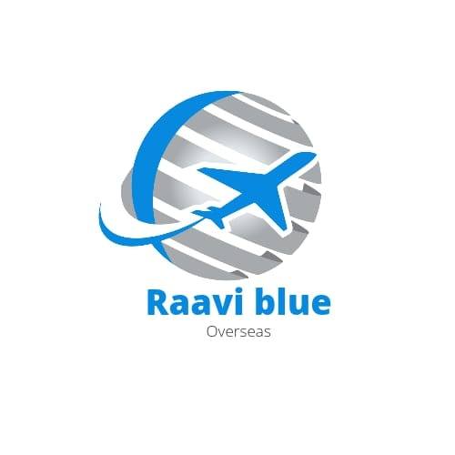 RAAVI BLUE Overseas logo