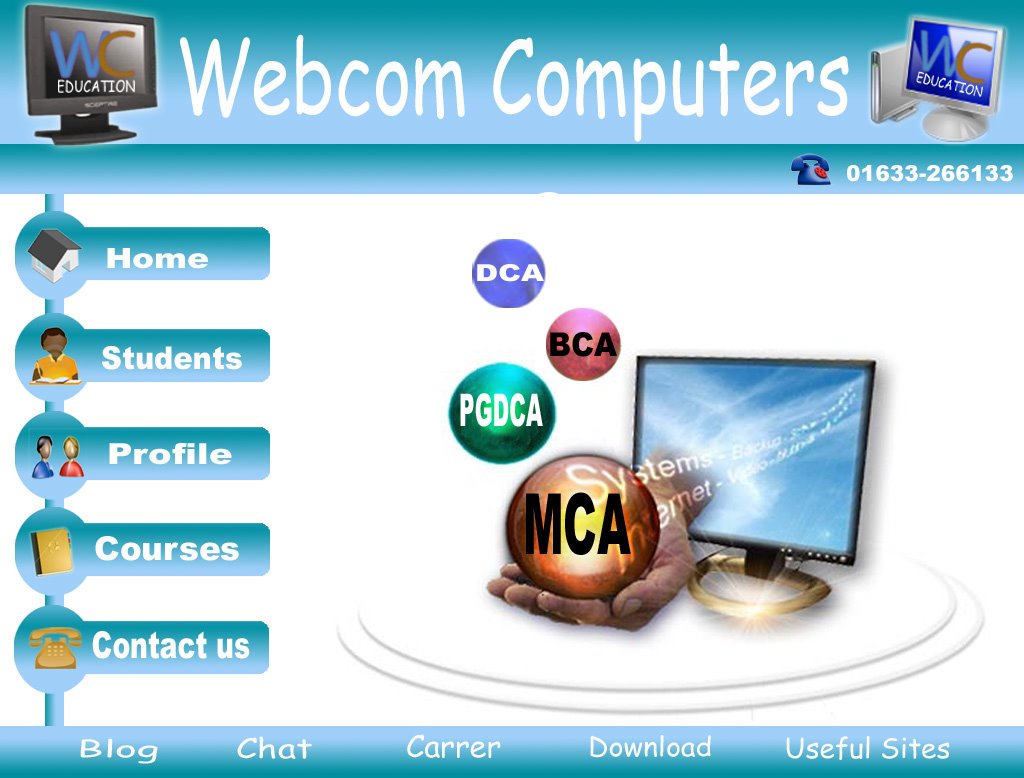 Webcom computer education logo